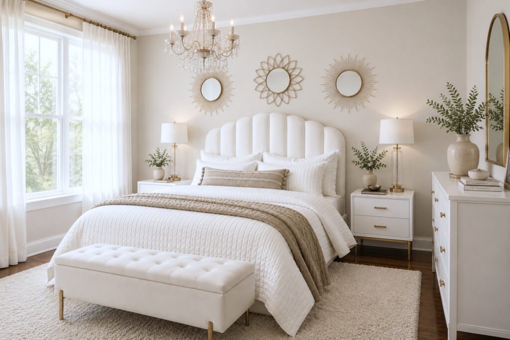 modern organic bedroom glam